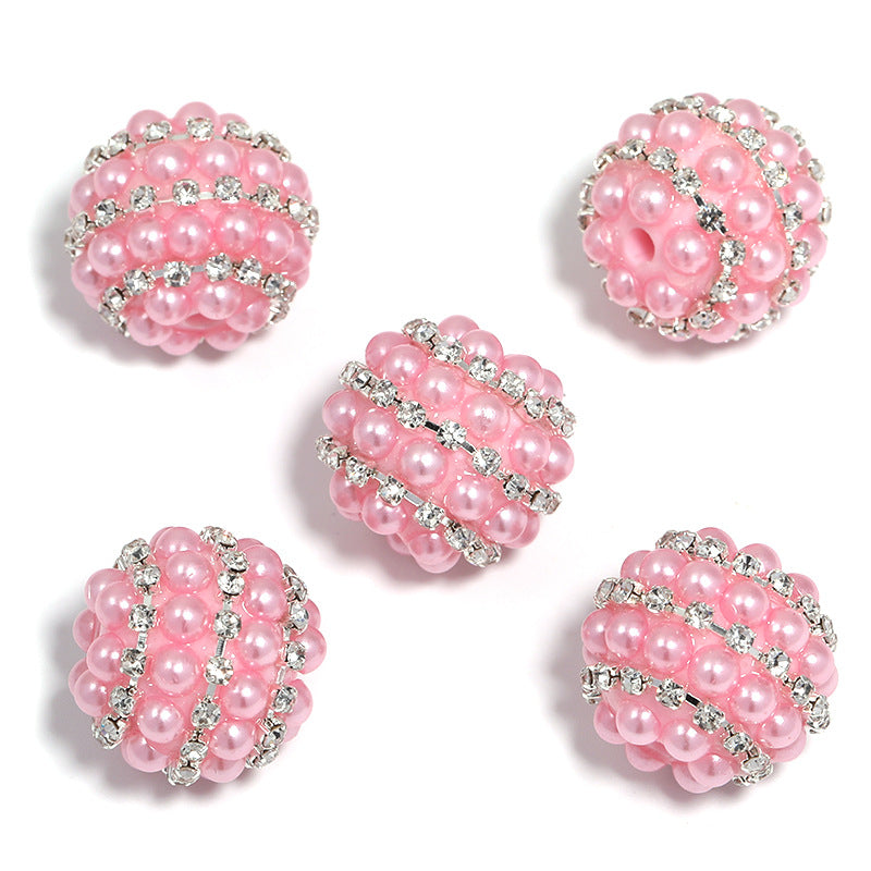 Wholesale 5pcs Heavy Duty Candy Color Pearl Straight Hole Drill Beads